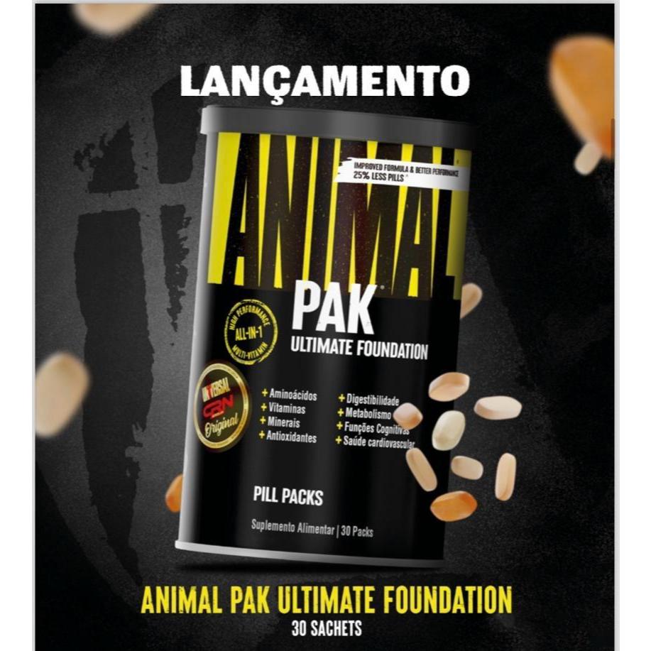 Suplemento em Cápsula Animal Pak 30 sachês (Packs) - Universal Nutrition ORIGINAL!