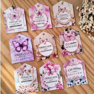 50 Tags para Sacola e Presentes Luxo Mimo Clientes em Oferta na Shopee