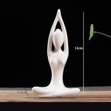 Estátua Enfeite Decorativo Posição De Yoga/ Meditação/ Namastê/ / Dourado/ Prata/ Branco/ Preto