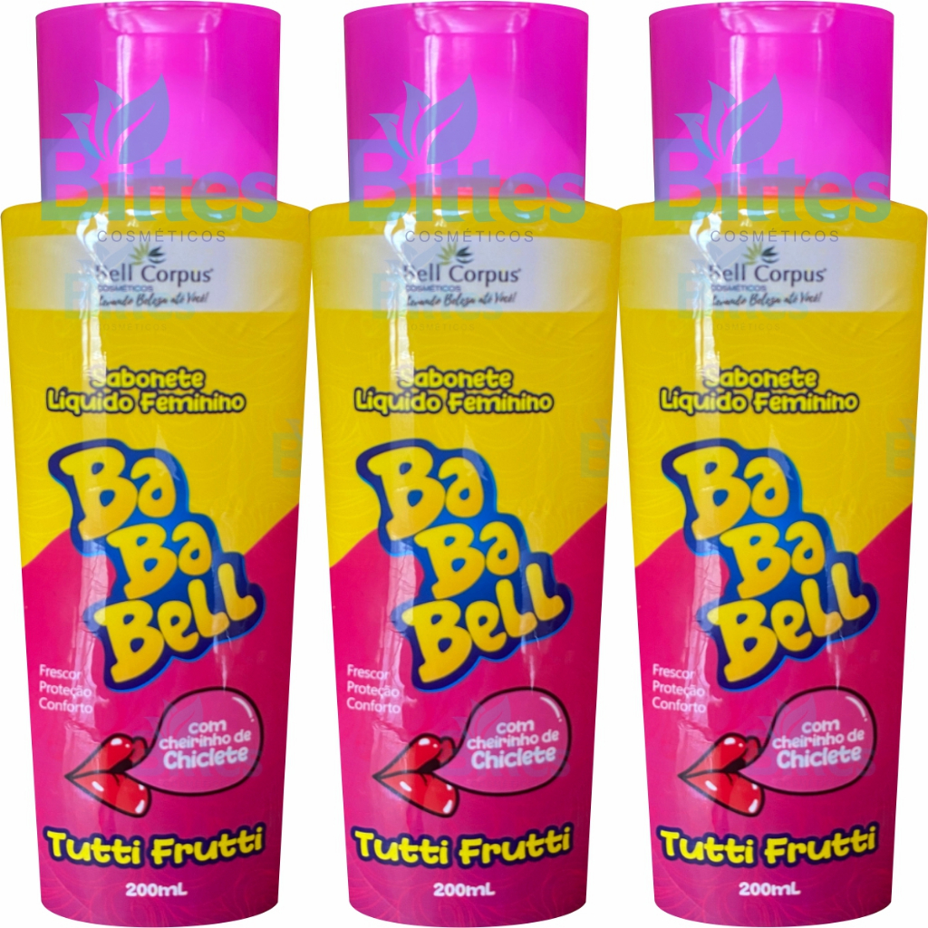 KIT 3 SABONETE BABABELL TUTTI FRUTTI BELL CORPUS COSMÉTICOS HIGIENE PESSOAL