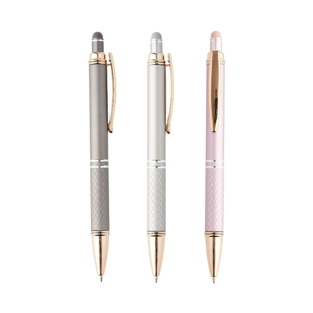 KIT 5 Canetas Metálicas Touch em Oferta na Shopee