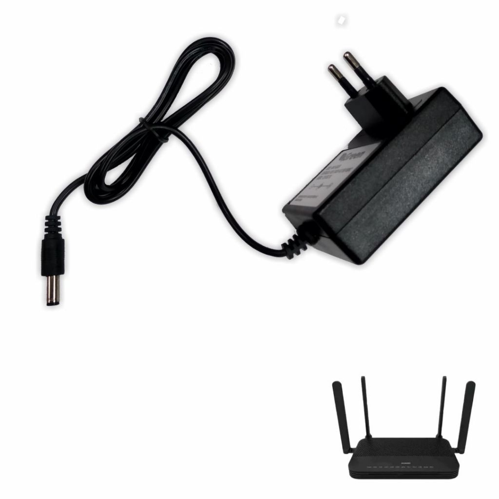 Fonte Para Modem Roteador Huawei HG8245W5-6T ( Cabo de Força / Cabo de Energia / Carregador ) - R980