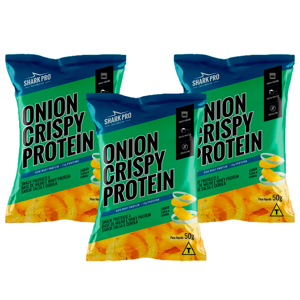 Salgadinho Proteico Kit com 3 Salsa e Cebola Shark Pro em Oferta na Shopee