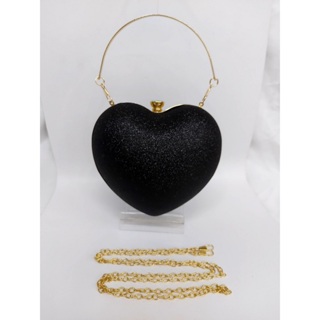 Bolsa Clutch Brilhante de Coração Purpurina em Oferta na Shopee