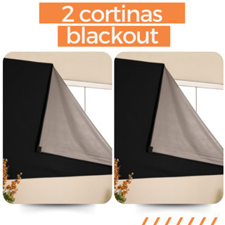 Kit 2 Cortinas Painel Blackout com Velcro para Sala Quarto Cozinha Varias Cores em Oferta na Shopee