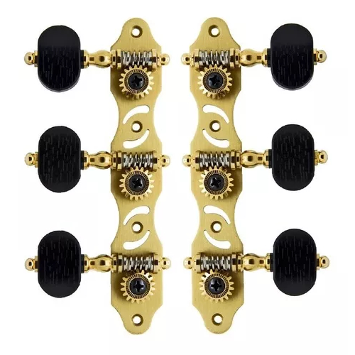 Tarraxa para Violão Nylon Pino Grosso Dourada Com Rolamento Luxo Rozini Rax306GXPR.P12