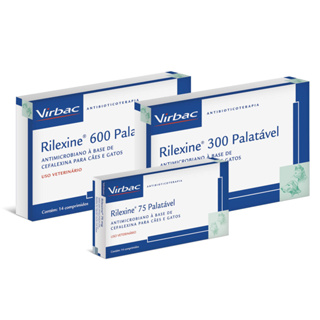 Rilexine 14 Comprimidos - 75mg, 300mg, 600mg - Virbac em Oferta na Shopee