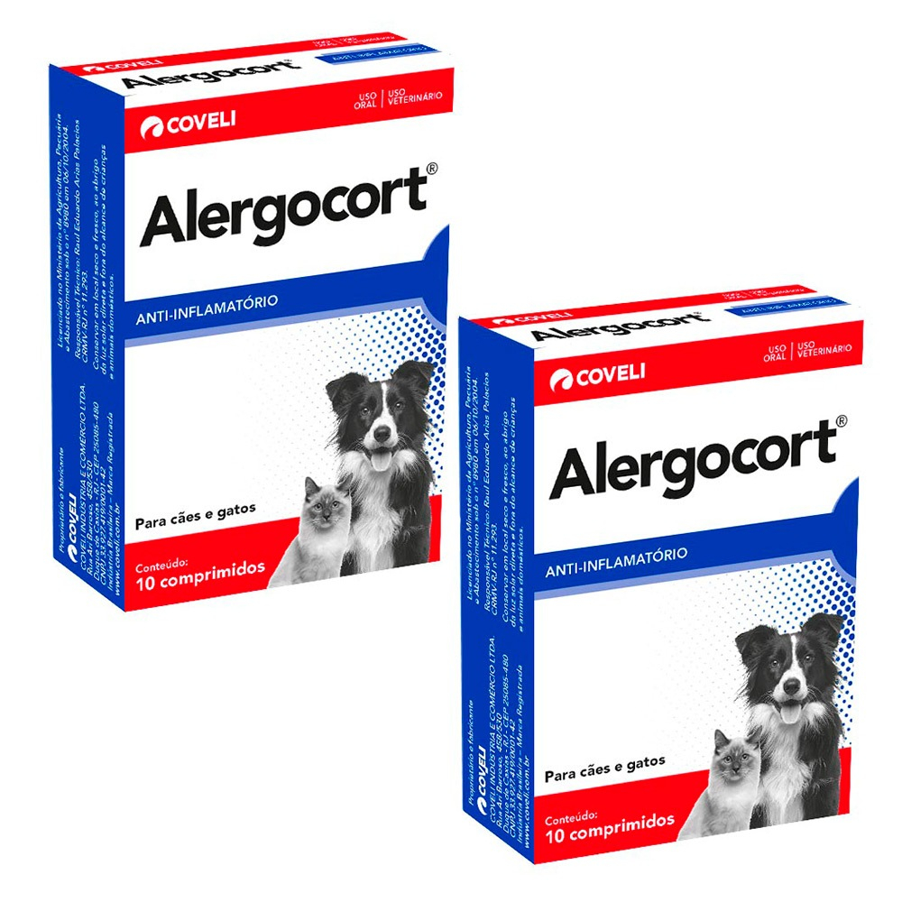 Kit 2 un. Alergocort Coveli 200mg com 10 Comprimidos - Pets