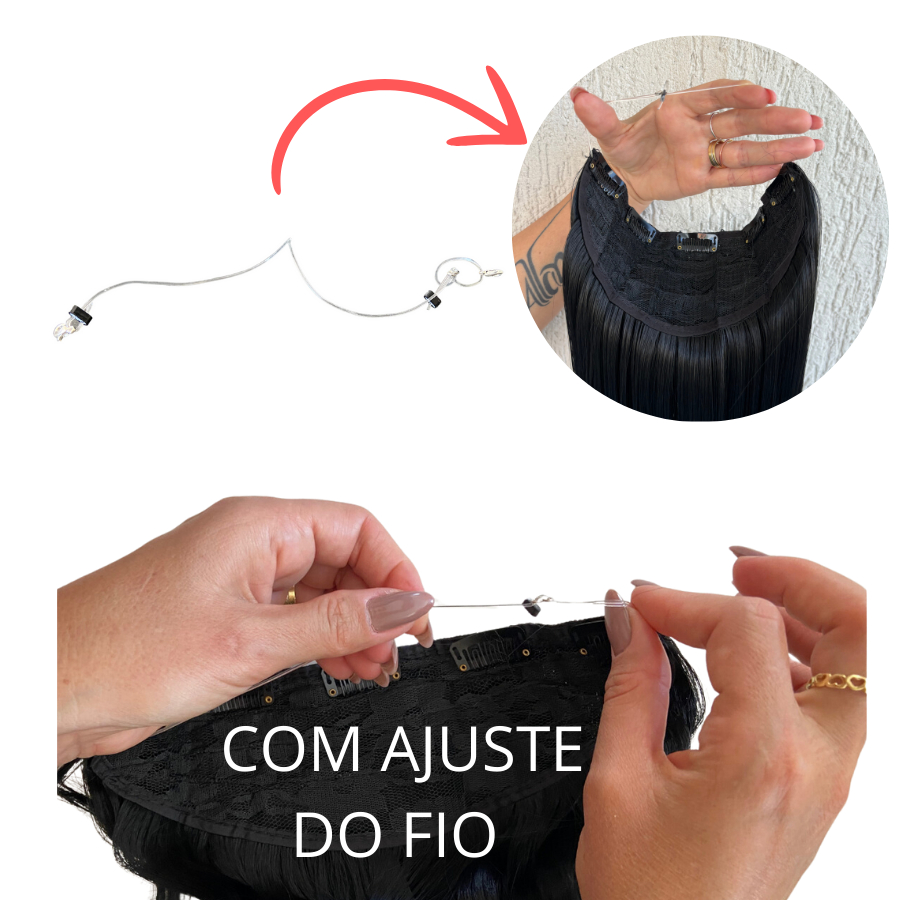 Fio Silicone Invisivel Com Ajuste Removível Aplique Mágico Faça Você Mesmo Não acompanha Cabelo em Oferta na Shopee