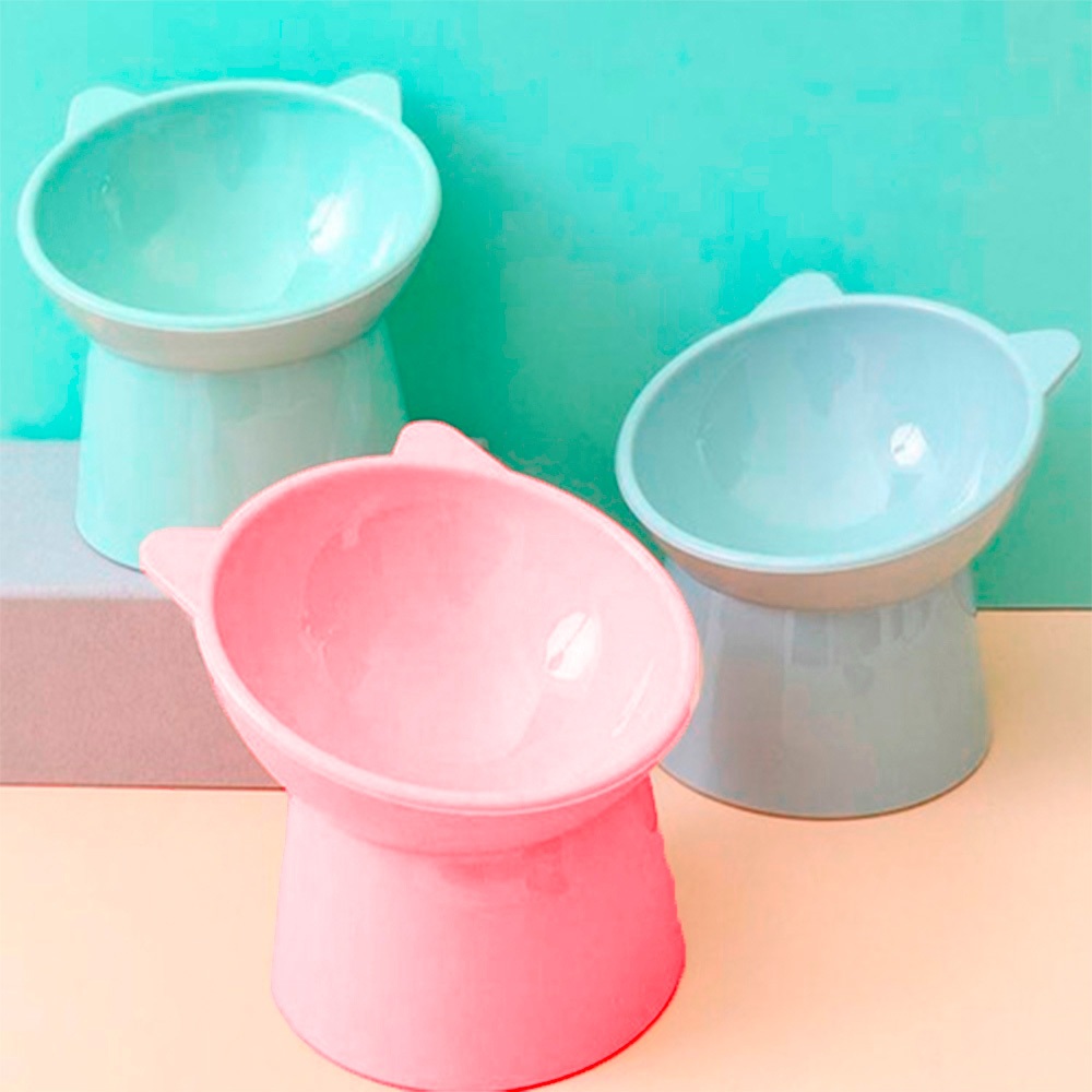 Comedouro Bebedouro Alto Elevado Postura Correta Para Gatos em Oferta na Shopee