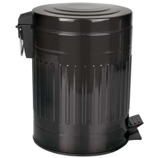 Lixeira Retrô Preta 5l Inox Cozinha Banheiro Escritório Mor em Oferta na Shopee