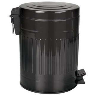 Lixeira Retrô Preta 5l Inox Cozinha Banheiro Escritório Mor em Oferta na Shopee