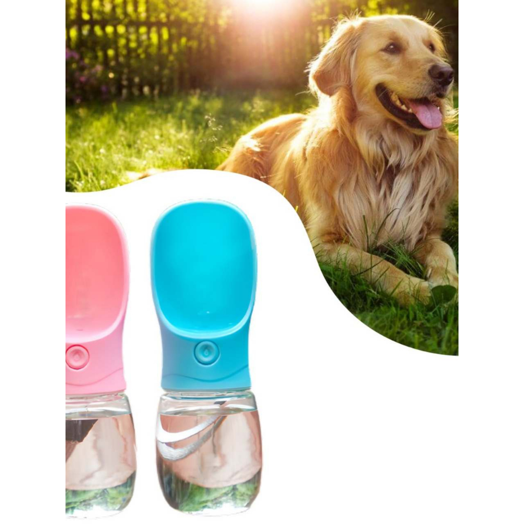 Garrafa Água Bebedouro 350ml Portátil Pet Cachorro Passeio
