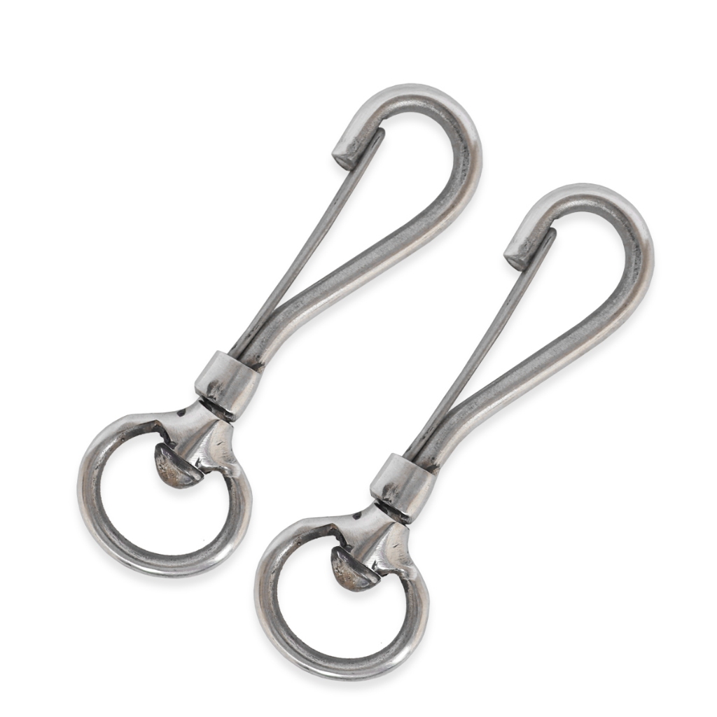 Kit dois mosquetões gancho fecho grande em inox base giratoria para pet toldo menor preçO