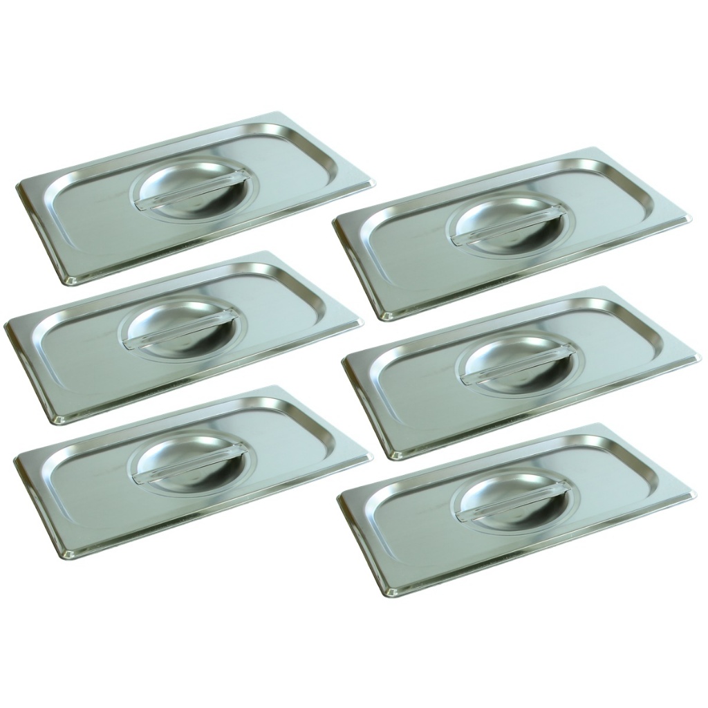 6 Tampas Para Cuba Gastronômica Gn 1/4 Inox Buffet Cozinha em Oferta na Shopee