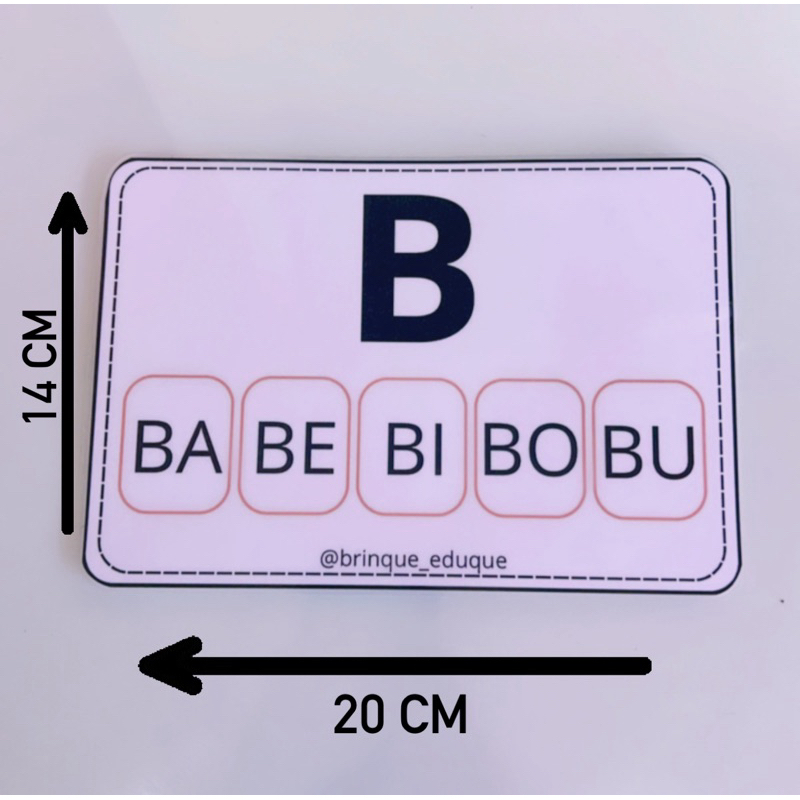 Silabário - fichas em tamanho A5 letras e silabas em Oferta na Shopee