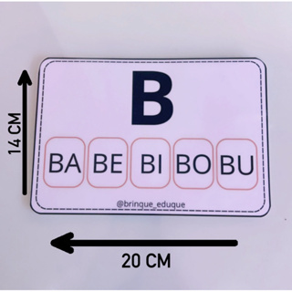 Silabário - fichas em tamanho A5 letras e silabas em Oferta na Shopee