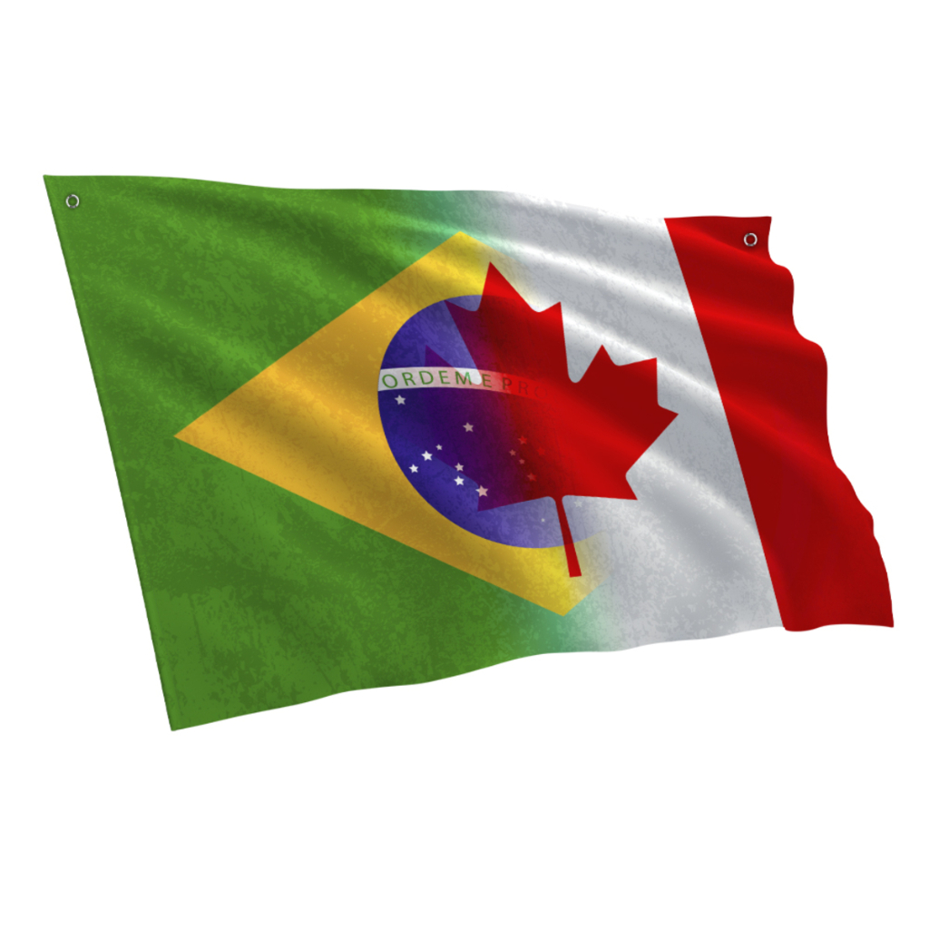 Bandeira Brasil E Canada 100x70cm Decorativa em Oferta na Shopee