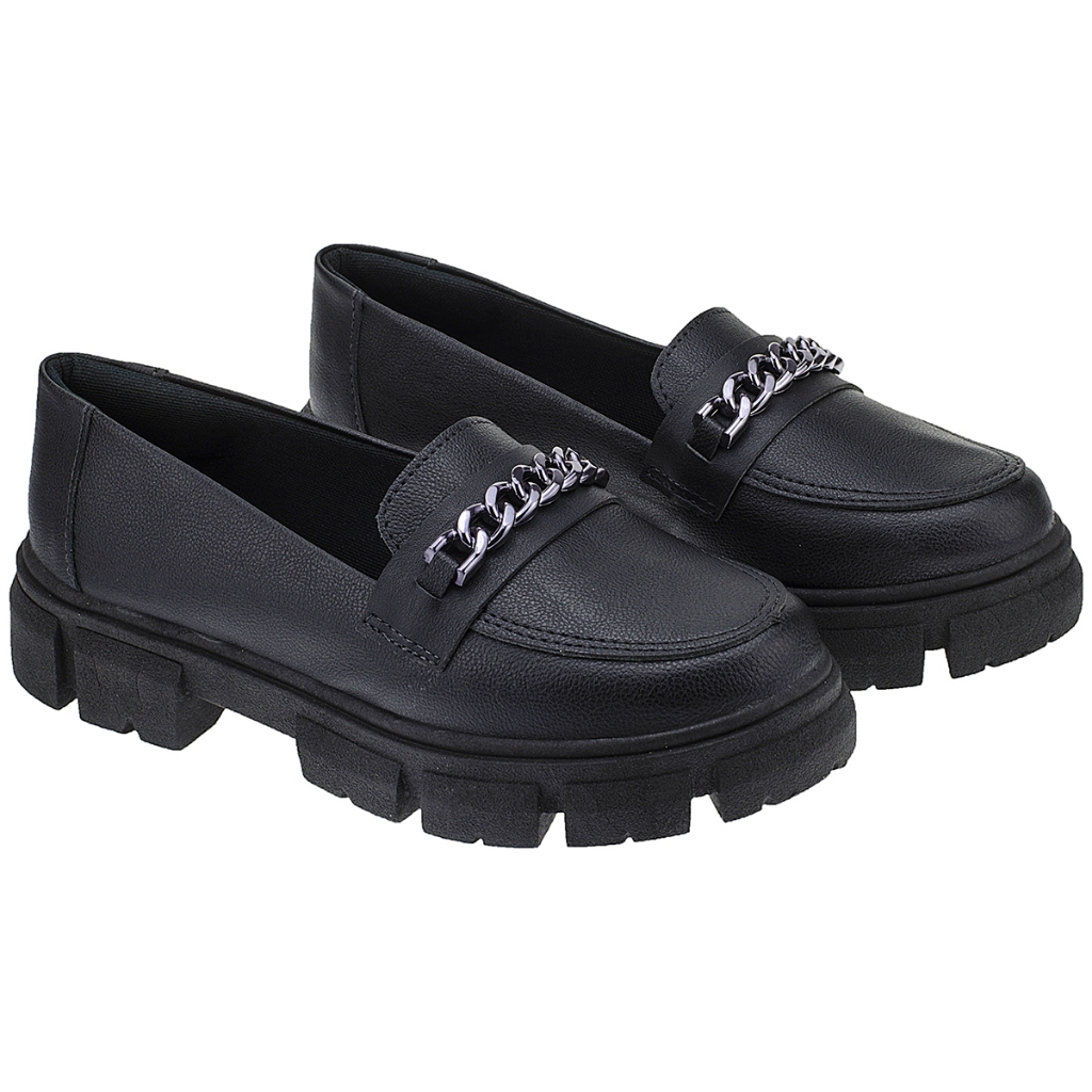 Mocassim Feminino Tratorado Oxford Plataforma Blogueira — foto 2
