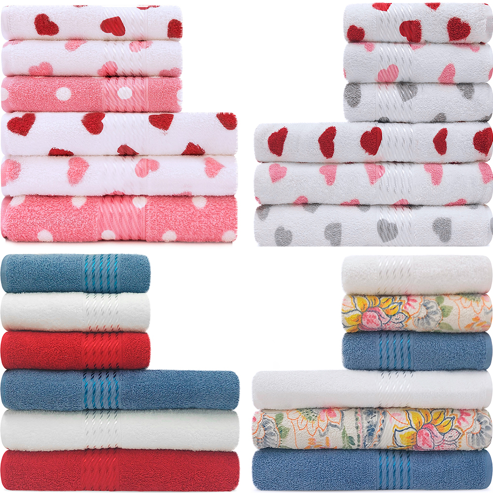 Kit 6 peças Toalha Banho + Rosto Infantil Estampada 100% Algodão Felpuda Prisma Dohler Emcompre - Home & Living