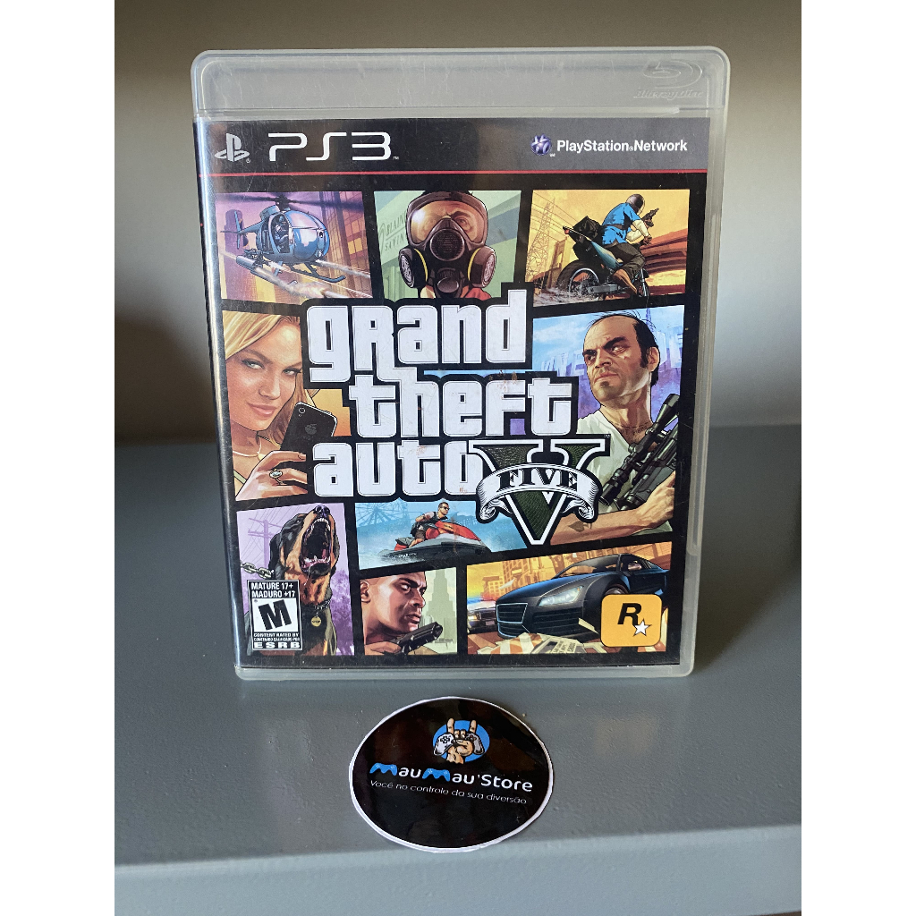 GTA 5 (Com mapa e Manual) PS3 - Original Usado Jogos de Playstation 3 Jogo de Tiro Jogos de Ação