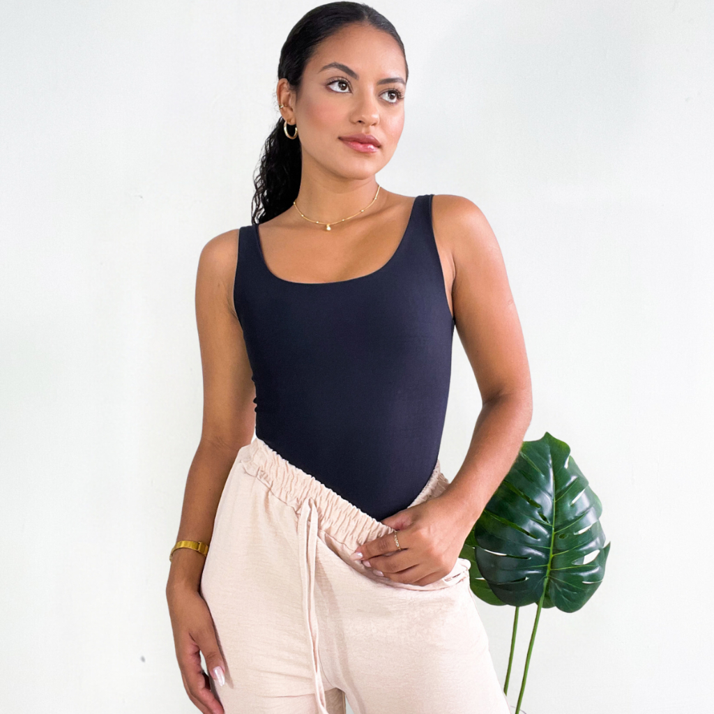 Body Feminino Regata Alcinha Liso Forrado Suplex Casual em Oferta na Shopee