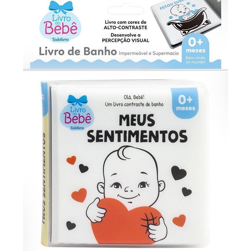 Olá, Bebê - Livrinho Contraste de Banho - Meus Sentimentos em Oferta na Shopee