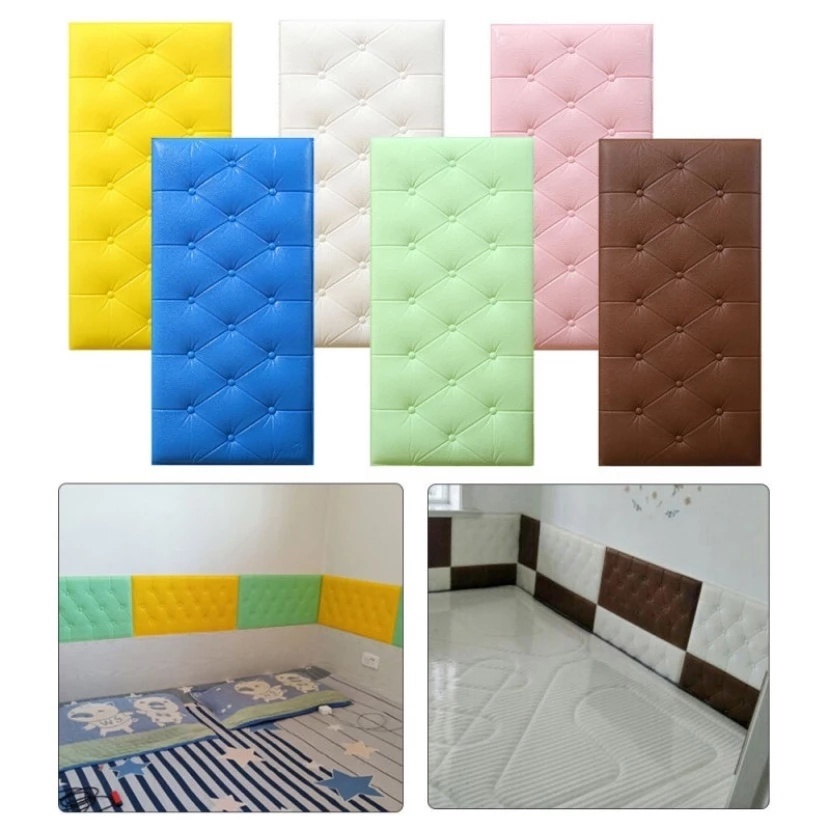 Novos Adesivos Anti-colisão 3D parede autocolante rodapé de cama cabeceira de cama decoração em Oferta na Shopee