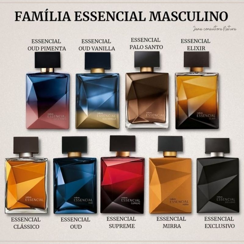 Essencial Deo Parfum Masculino _100 ml Natura amadeirado variações Original