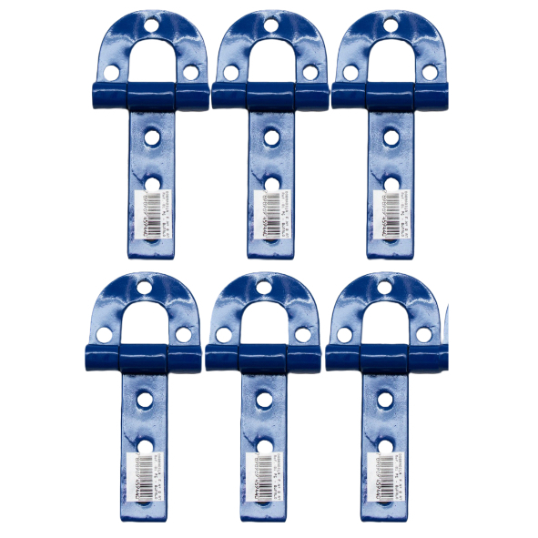 Kit 6 Dobradiça Porteira 138mm Nº 0 Aço Carbono Ferradura