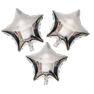 10 Balão Metalizado Estrela Prata 45*45cm em Oferta na Shopee