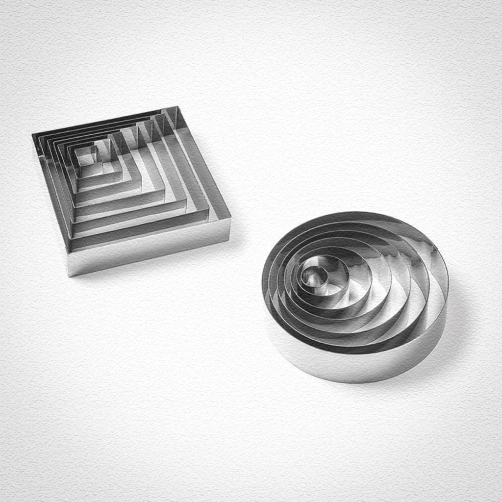 Aro Cortador Redondo e Quadrado Jogo c/14 cortadores de Inox Massas Bolos Biscoito em Oferta na Shopee