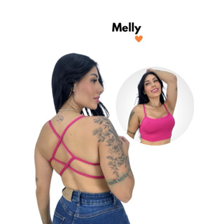 cropped trançado top costa nua fitness e dia a dia moda gringa sem bojo melly em Oferta na Shopee