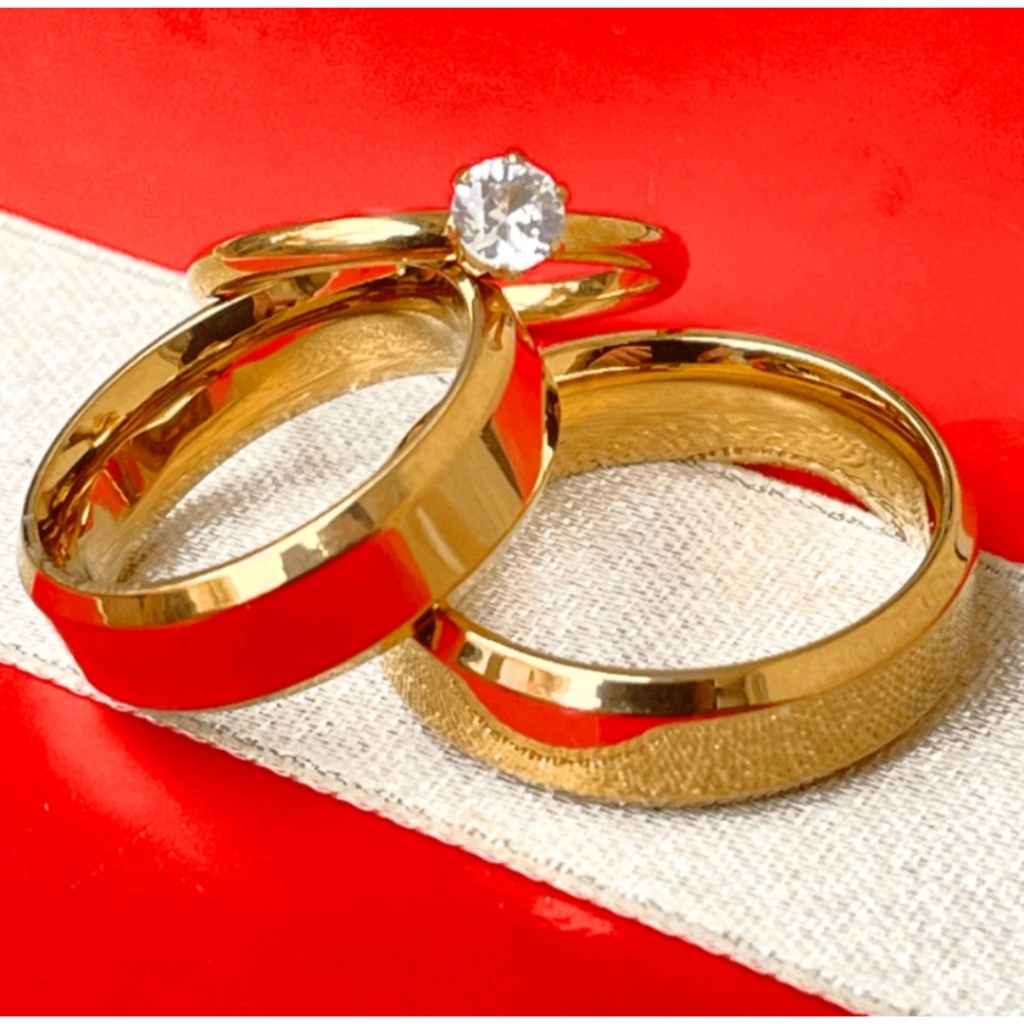 Par De Alianças De Moeda Antiga Para Casamento Noivado Com Anel Solitário  E Caixinha De Veludo 6MM