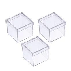 100 Caixinhas para fazer lembranças 5 x 5 acrilica - Transparente caixinha acrilica