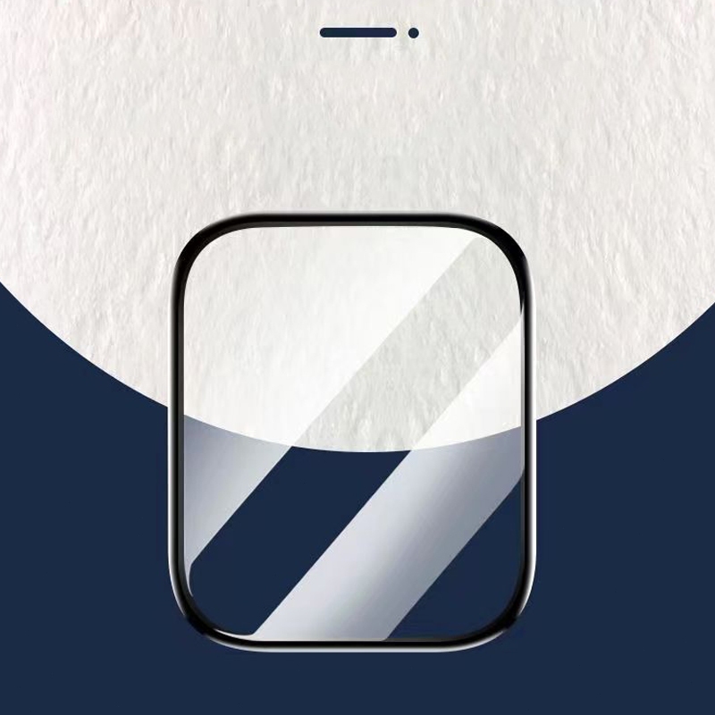 Película 9D Borda Preta de Gel para Apple Watch 49mm 46mm 45mm 44mm 42mm 41mm 40mm 38mm Ultra 2 e Série 1-11
