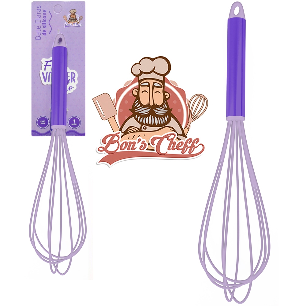 Batedor de Clara Fouet Silicone Cabo de Inox