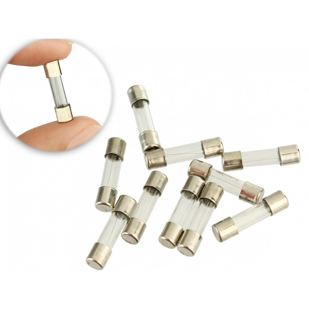 2 Unidades Fusível De Vidro Mini 2.5a 5x20mm 110v 220v Bivolt 2.5a kt250v 2,5A para Inalador de AR