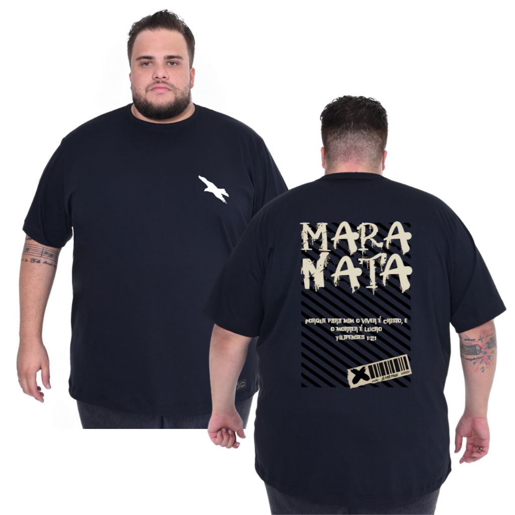 Camiseta Masculina Maranata  Cristão Religião Plus Size G1 ao G11