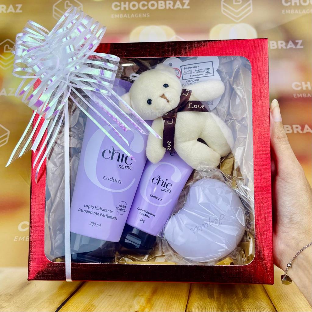 10~50 Caixa Vermelho Textura com Visor S22 20x20x6 cm  ASSK