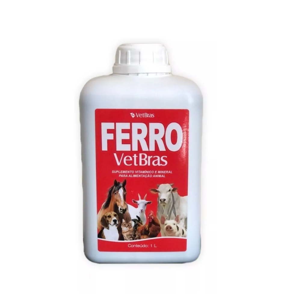 Ferro Vetbras 1 Litro Suplementação De Ferro Pronto Entrega em Oferta na Shopee