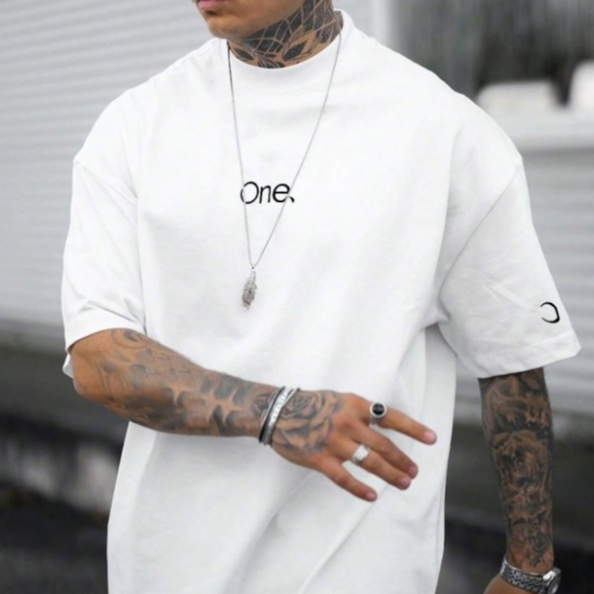 Camiseta OverSized Caimento Perfeito One StreetWear Algodão Premium Estilo Gringo
