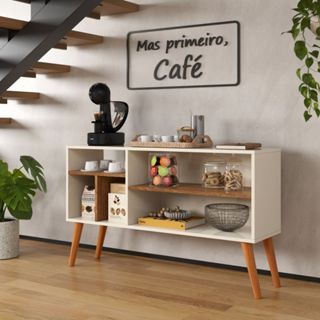 Cantinho do Café Aparador de Sala Modelo Retrô Com Pés Palito