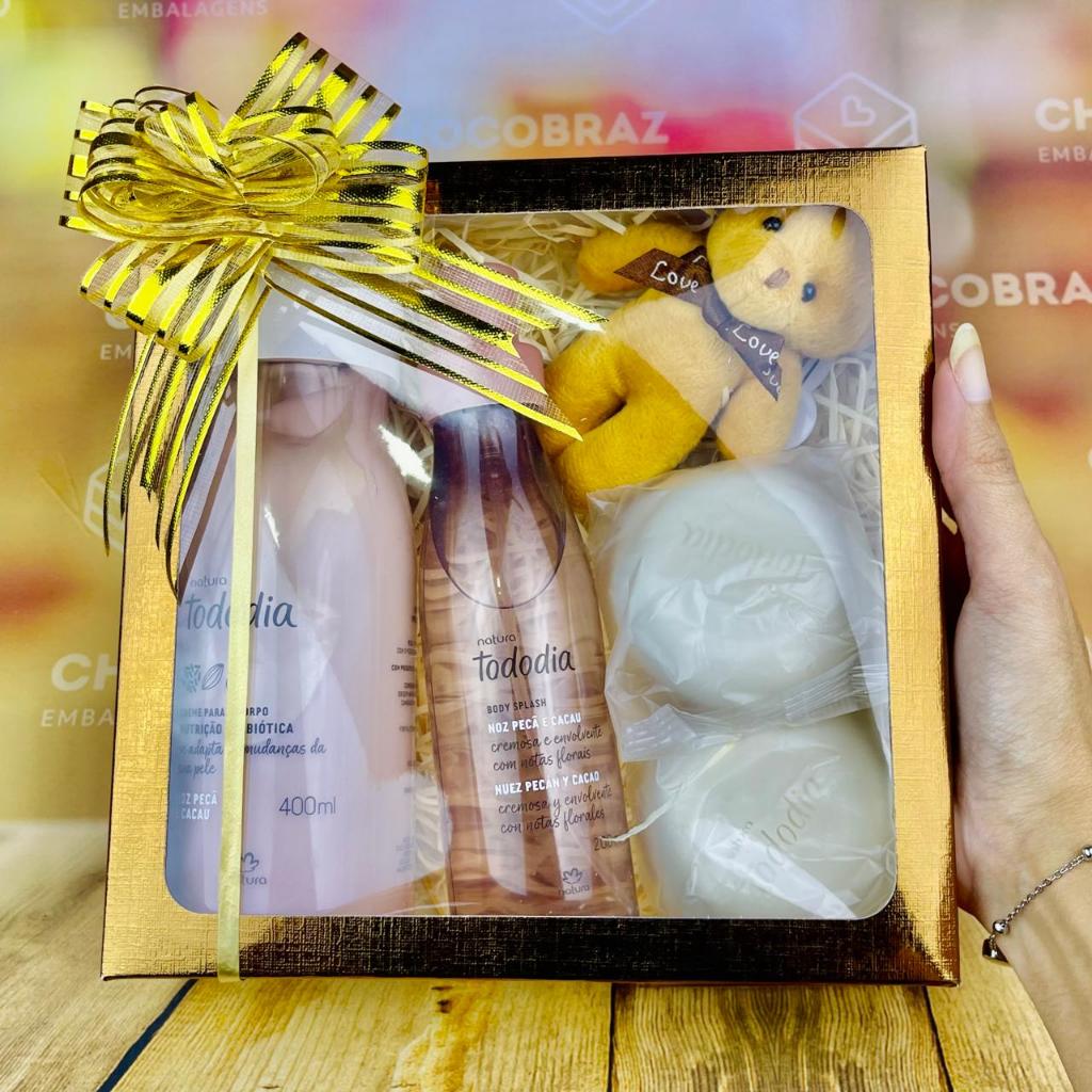 10~50 Caixa Bronze Textura com Visor S22 20x20x6 cm  ASSK