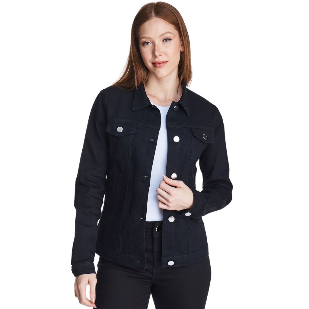 Jaqueta Jeans HNO Jeans Black Premium Preto
