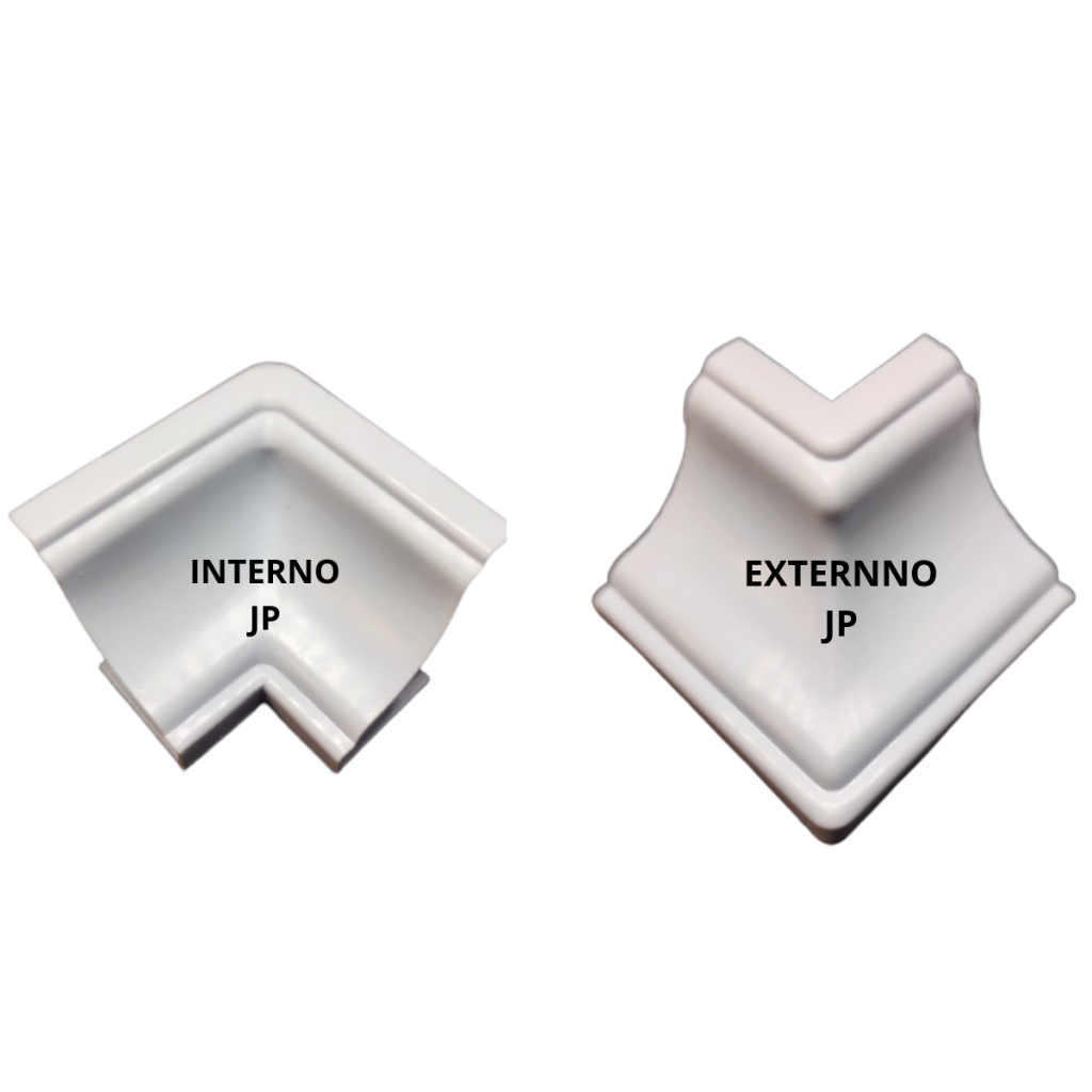 kit/10 Canto Externo/Interno Branco Gelo  Para Moldura/Sanca Forro Pvc