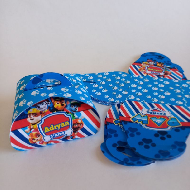 10 caixinha patrulha canina porta bombom lembrancinha personalizada