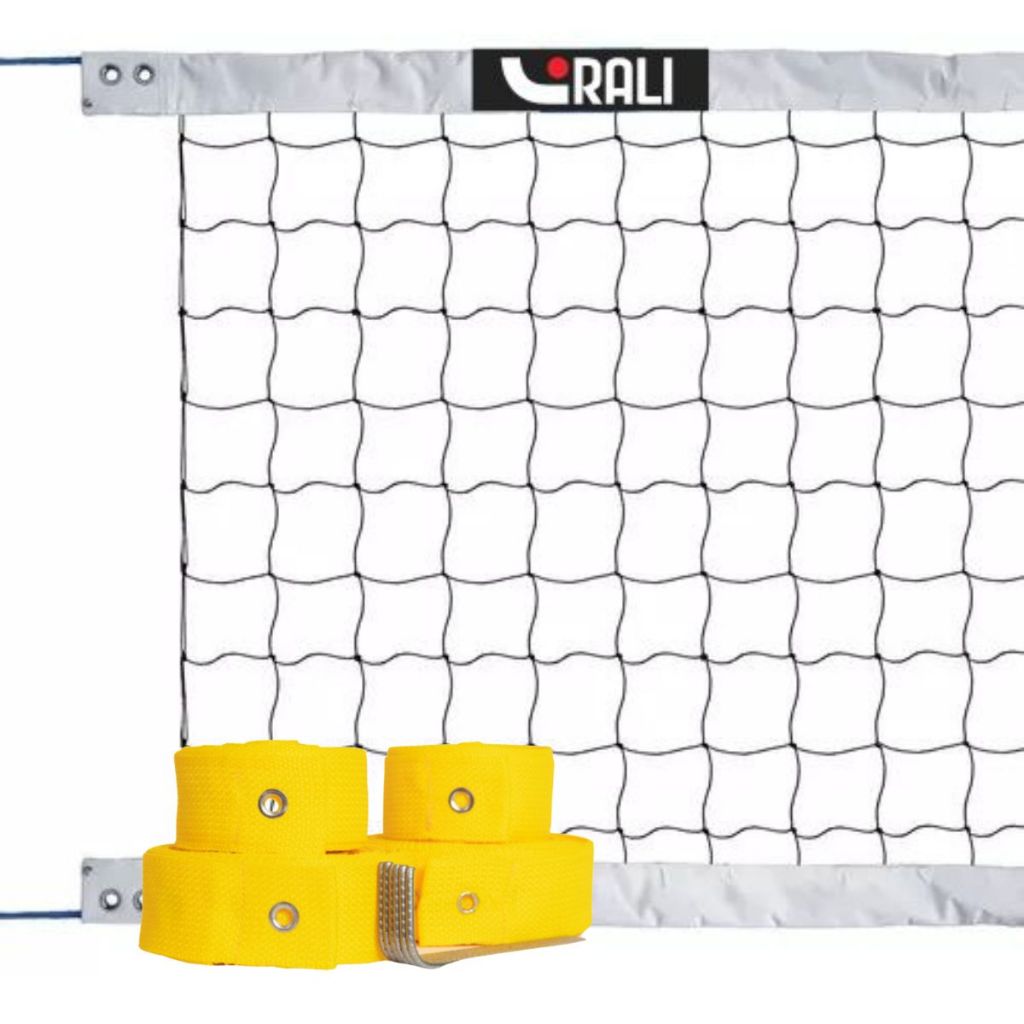 Kit Vôlei/ Futevôlei Rede 4 Faixas + Marcação Quadra- REDE BRANCA