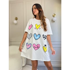 Camisola Verão Feminino Camisetão Curto Empório Do Algodão