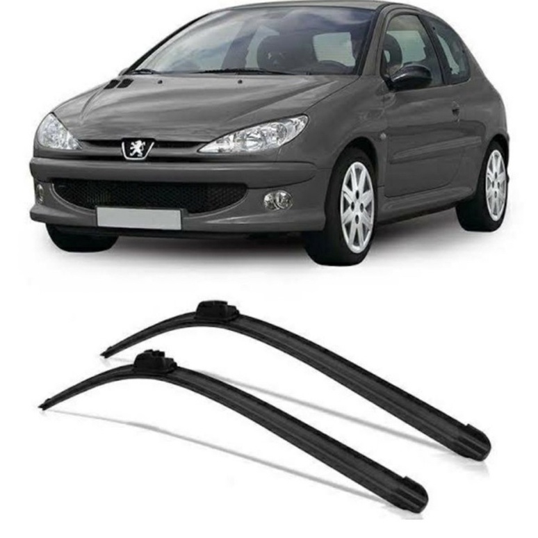 Par Palhetas Limpador de Parabrisa Dianteiro para Peugeot 206 207 ANO 2000 a 2015